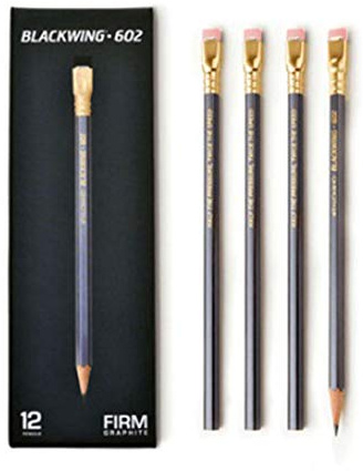 PALOMINO Blackwing 602 Original Soft Pencil, 12 Count(1 Dozen) Gray Art, Eraser, Writing Instrument