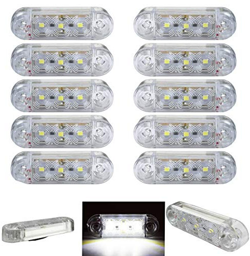 Formplas 10 pièces LED Éclairage 3 SMD Feux de position Feux de contour 12V 24V Pour camion, remorque, bus