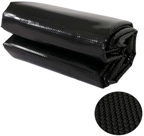 Lona térmica para piscina, cubierta solar, grosor 400 µm, redonda, 4,57 m, color negro
