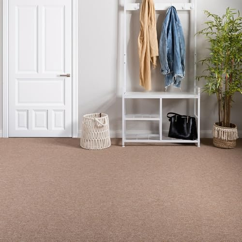 Steffensmeier Teppichboden Meddon Meterware | Auslegware für Kinderzimmer Wohnzimmer Schlafzimmer | Beige, Größe: 300x300 cm