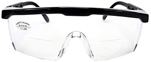 Profi Arbeitsschutzbrille mit Sehstärke Schutzbrille Laborbrille mit Lesehilfe (+2,0 Dioptrie)
