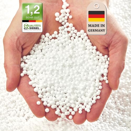 Green Bean 10 Liter Hochwertige EPS Perlen aus Deutscher Produktion für Sitzsack-Füllung | Styropor-Kügelchen Nachfüllpack Kissen-Füllung Stillkissen Styroporkugeln