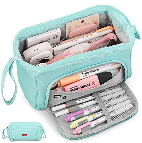 Mamowla Federmäppchen Groß Junge, Super terbar Mäppchen Mädchen Teenager mit Kapazität, Für Kinder Studenten Erwachsene Federtasche,Blau