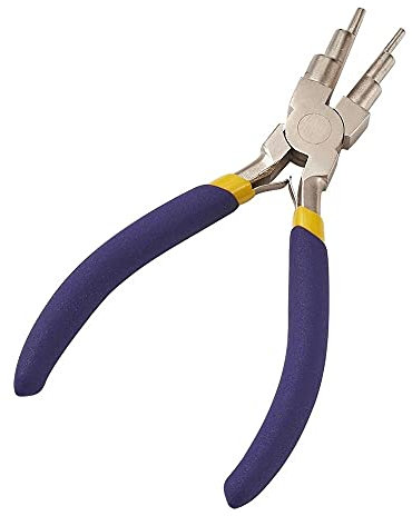 Pinces à fabriquer des cautions Pinces à bijoux Pince à former des boucles de fil à six sections Pinces à bec rond Outils de fabrication de bijoux Outil de formage de boucles de fil avec poignée