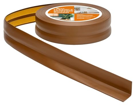 Quest Golvlist PVC mjuk självhäftande 18x18mm vattentät – brun, 5 m