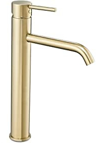 VBChome Waschbecken Hoch Armatur Gold Bad Wasserhahn Waschtisch Badarmatur Waschbeckenamatur Waschtischmischer Waschtischarmatur Modern Elegant Hohe Qualität