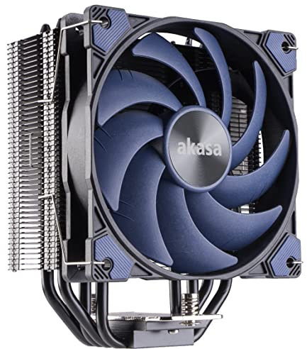 Akasa Alucia H4 Plus, Premium CPU Kühler, TDP185W, unterstützt Intel LGA 1851/1700/115x/1200/20XX und AMD AM4 AM5 Ryzen, 120mm PWM Lüfter, Kupfer Heatpipes, inkl. Wärmeleitpaste, AK-CC4021HP01