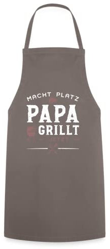 DesignsByJnk5 Grillschürze Unisex Grillen | Macht Platz Papa Grillt Jetzt Kochschürze Grillen Spruch | Vatertag lustige Sprüche Schürze für Griller Geschenkidee Grillen