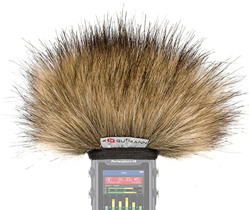 Gutmann Mikrofon Windschutz Fell für Tascam Portacapture X6 Wolf Handgefertigt in Deutschland