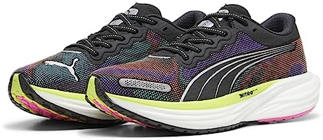 Puma Womens Deviate Nitro 2 Running Shoes Black/Pink 5 (38)
