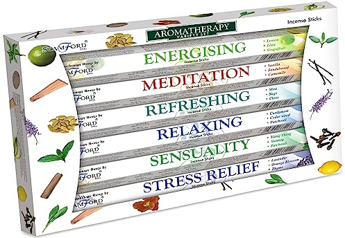 Stamford Incense Sticks Premium Range Gift & Variety Set Collections (6 Packs x 8 Sticks) (Aromatherapt Set)