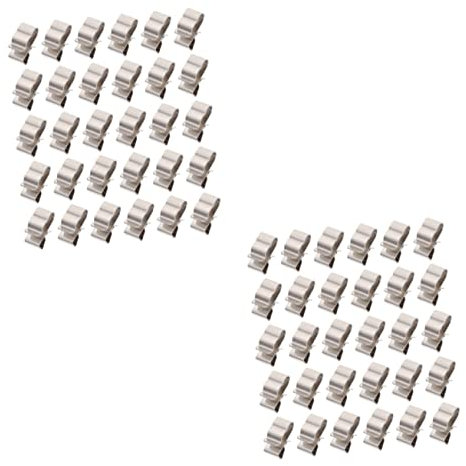 SOLUSTRE 2 Sätze À 30 Stück Befestigungsvorrichtung für Drahtclips kabelhalter cable holder -Drahtklemme Drahtklemmen Kabelclip Drahtseilklemmen Anhängerrahmen-Drahtclips Metall