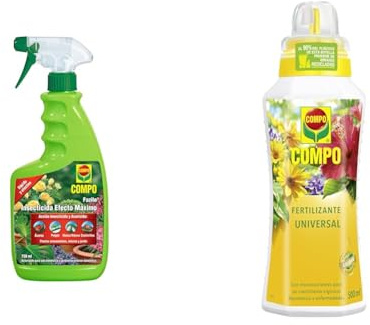 COMPO Fazilo Insecticida Efecto Máximo, Acción insecticida y acaricida, Plantas ornamentales & Fertilizante de calidad para plantas ornamentales de interior o terraza, Fertilizante líquido