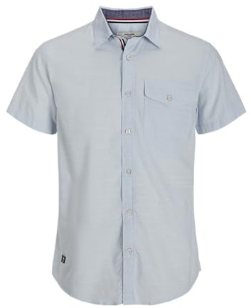Jprblamarshall detalj S/S skjorta Smu, Chambray Blue, M