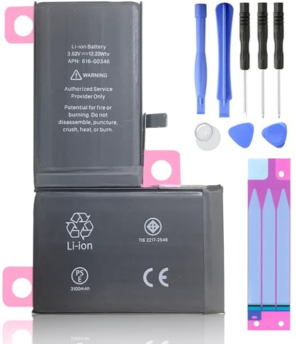 XITAIAN 3.82V 12.22Wh 3200mAh 616-00346 Remplacement Batterie pour iPhone X A1865 A1901 A1902 avec kit d'outils