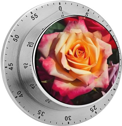 Hybrid Tea Rose Digital Timer, Kitchen Timers Digital Timer for Cooking Egg Timer Classroom Timer for Teacher Magnetic Countdown Timer for Exercise Study Oven