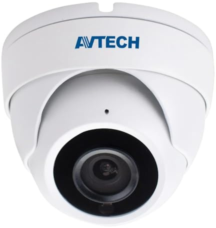 Avtech 635150 Telecamera IP Dome H.265 IR da 3 MP IP66 Rilevamento Basato su AI, DGM3203SCT Bianco
