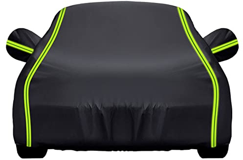 Bâche de Voiture pour Peugeot 307,Coque Intégrale pour Protection Contre Le Soleil, La Pluie Et avec Fermeture éclair Et Cordon De Serrage Coupe-Vent