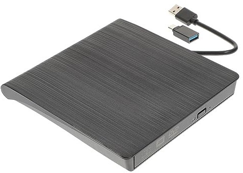 UKCOCO Lecteur Optique Externe Graveur CD DVD RW Lecteur à Enregistreur pour Ordinateur Portable USB Alimenté