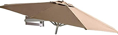 HUIBBGO Garden Parasol,Sun Parasol Umbrella Garden Parasols Wall-Mounted Aluminium - Outdoor Garden Balcony Tilting Sunshade Umbrella, 7ft/220cm