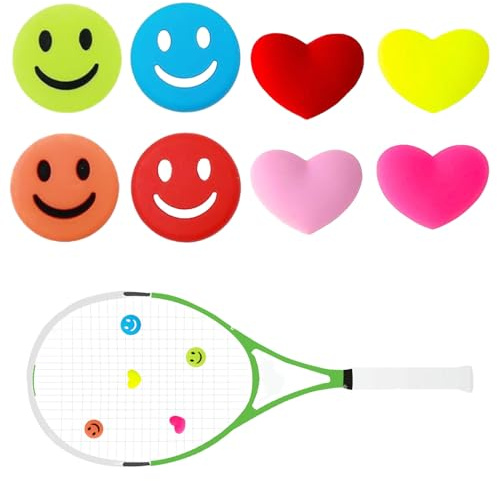 8 Stück Tennis Dämpfer,Tennis Vibrationsdämpfer Tennisschläger Head,für Babolat Dämpfer,Silikon Vibrationsdämpfung Reduziert Schlägervibrationen bei Tennisschlägern,Ideal für das Training & Wettkampf