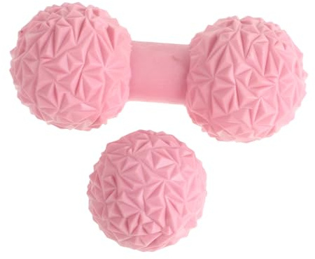 Kleiner Massageball aus Tpr für Finger und Füße | Yoga und Zuhause, Lindert Spannung, Massiert Reflexzonen, Tragbar, Rosa, 2 Stück