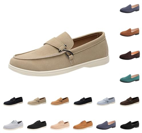 Mocasines de ante para hombre, mocasines de Penny, mocasines deslizantes, cómodos, informales, mocasines de negocios, mocasines de traje, color negro Oxford, zapatos de negocios, zapatos de trabajo