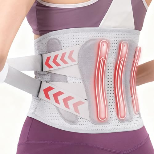 Lsvaha Back Brace for Lower Back Pain Relief - Lumbar Support Belt with 8 Zoned Support Bars, Adjustable Strap & Breathable 3D Knit for Men & Women, Sciatica Herniated Disc Support