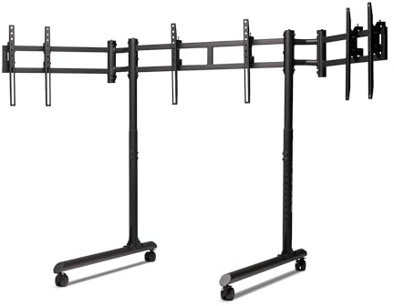 Next Level Racing Round Tube Freestanding Triple Monitor Stand (NLR-R011)