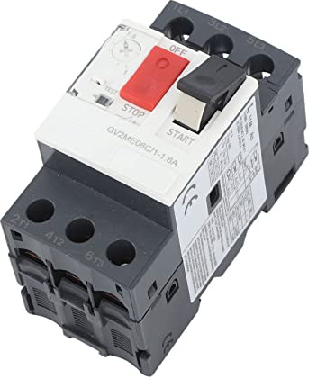 Garosa Disjoncteur Moteur AC690V, Matériau ABS, Tension d'impulsion 6KV, Protège les Moteurs, adapté à Diverses Charges et Applications (GV2-ME06C 1-1,6A)