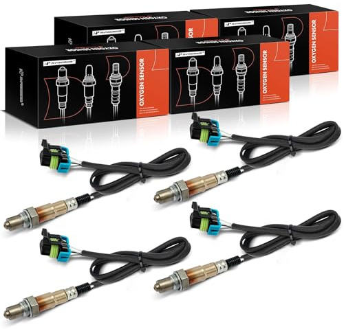 A-Premium O2 Oxygen Sensor Compatible with Chevy, GMC, Cadillac, Buick & Saturn Models - Equinox, Impala, Traverse, Captiva Sport, Terrain, SRX, Allure, Lacrosse - Upstream and Downstream, 4-PC Set