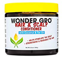 Tar Oil with Coconut Hair Grease Styling Conditioner, 12 fl oz - Strengthens, Nourishes & Stimulates the Scalp by Wonder Gro