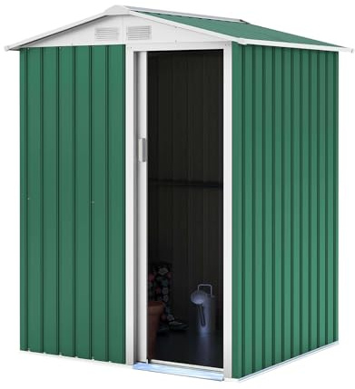 Gardiun Abri métallique Milton 2 m² porte coulissante acier galvanisé vert