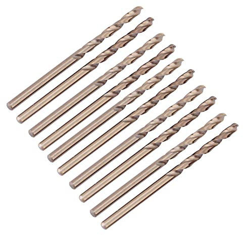 Set Punte Trapano, 10 Pezzi M35 Punte Trapano Cobalto HSS Punta Ferro 1mm - 5mm Punte Trapano Metallo Professionali Punta Elicoidale per Forare Su Acciaio Inox, Ghisa, Lamiera(4,5mm)