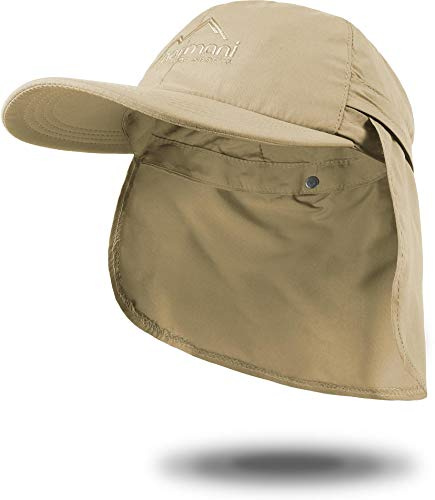 normani 2 in 1 Sommer Cap mit einrollbarem Sonnenschutz Savannah