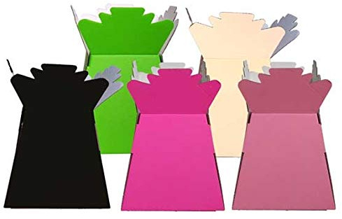 Floralcraft Assorted Hand-Tied Living Vase Florist Bouquet Box, Presentation/Transporter Box/Flower Plant Aqua Boxes, (Pack of 20)