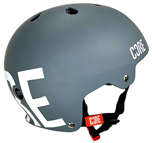 Core Street Stunt-Scooter Skateboard BMX-hjälm Fantic26 klistermärken (S/M, grå/vit)