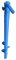 GMM Picchetto Puntale per Ombrellone da Spiaggia - Trivella per Ombrelloni - Base ombrellone - Accessori - Colori Assortiti – 42 cm (Azzurro)