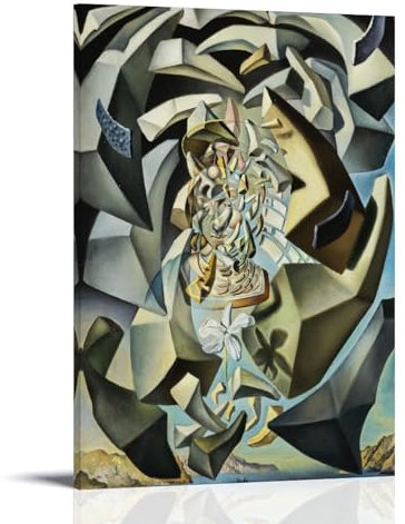 Madone Microphysique von Salvador Dalí Maler-Kunstwerk, Poster, Wandkunst, Scroll Leinwand, Gemälde, Bild, Wohnzimmer, Dekoration, Zuhause, 30 x 45 cm