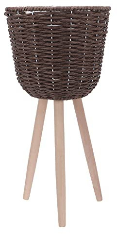Milisten 1pièce Support De Plante Tressé avec Pot Décoratif Conteneur De Fleurs Résistant à Eau pour Intérieur Et Balcon Design Élégant avec Éléments De Décoration Nordique