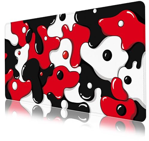 Grand tapis de souris de jeu blanc en fleurs de cerisier japonais, grand tapis de souris de jeu pour ordinateur portable, grand tapis de bureau Sakura, clavier d'ordinateur étendu, imperméable et