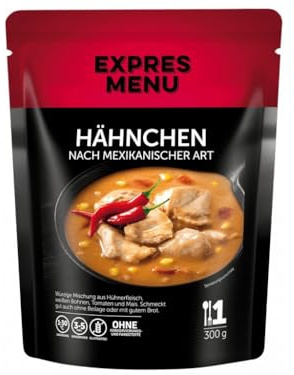 EXPRES MENU | Würziges Hähnchen auf verschiedene Arten, präsentiert als pikantes Hähnchen nach mexikanischer Art für eine köstliche und praktische Mahlzeit | 1 Portion