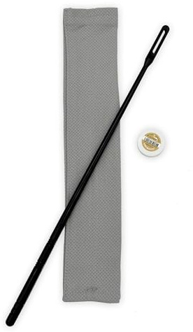 Soundman Reinigungsset für Querflöte -Effektive und kratzfreie Reinigung in Sekunden: Querflöten-Reinigungstuch + Reinigungsstab + La Tromba Slide & Cork Grease (3g) + Lehrgang „Flute Basics“ (Grau)