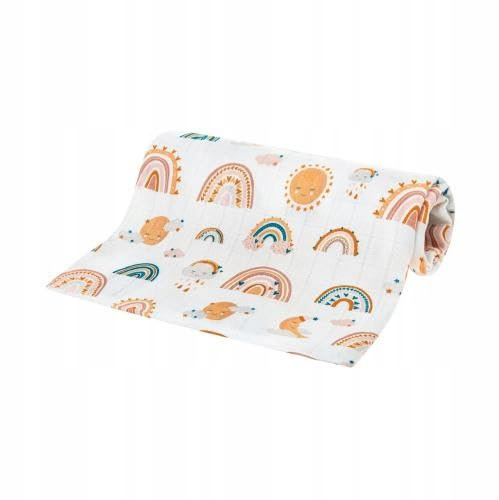 BOCIOLAND Bambuswindel 75X75 Regenbogen