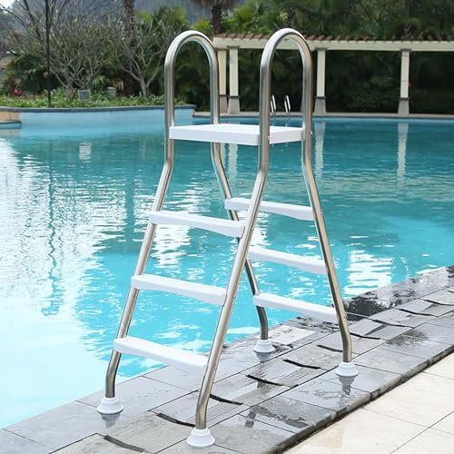 Scala per piscina fuori terra in acciaio inossidabile 304, accessorio per piscine in metallo resistente, facile accesso per nuotatori