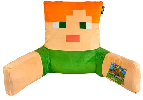 Minecraft - Lesekissen inkl Füllung, samtig weich, mit Armstütze, Alex