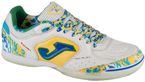 Joma Top Flex 2452 IN TOPW2452IN, Men Indoor Football Trainers, White, 44 EU