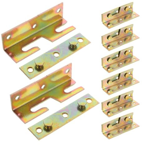 Gatuida 8stücke Bettgitterhalterungen Für Bettrahmen Robuste Metallhalterungen Bettmöbelzubehör Professionelle Halterungen Verdickte Einzelschnalle Stabiles Design Einfache Montage Langleb