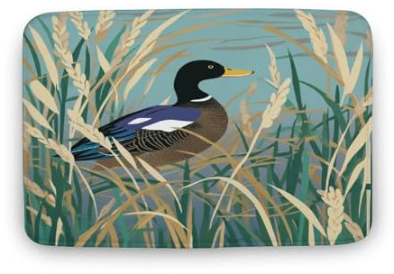 Entrance Rug 40X60cm, Mallard In The Reeds Mallard Water Lake Green Bird Doormat Durable Kitchen Mats Non-Slip Rug Mats For Hallway Patio Office
