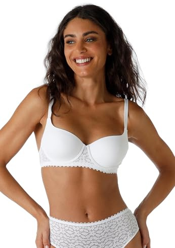 Lovable Reggiseno Balconcino Imbottito con Ferretto | Coppe Preformate, Comfort Quotidiano e Femminilità | Value Elegance Donna, Bianco, 34 / 3B